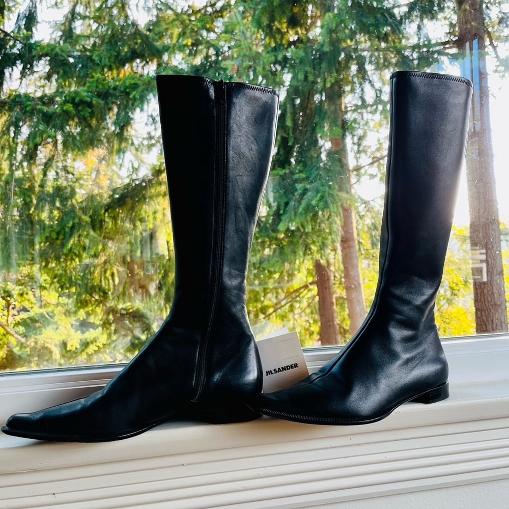 Jil Sander- Gorgeous italian leather boots, knee high, size 5.5